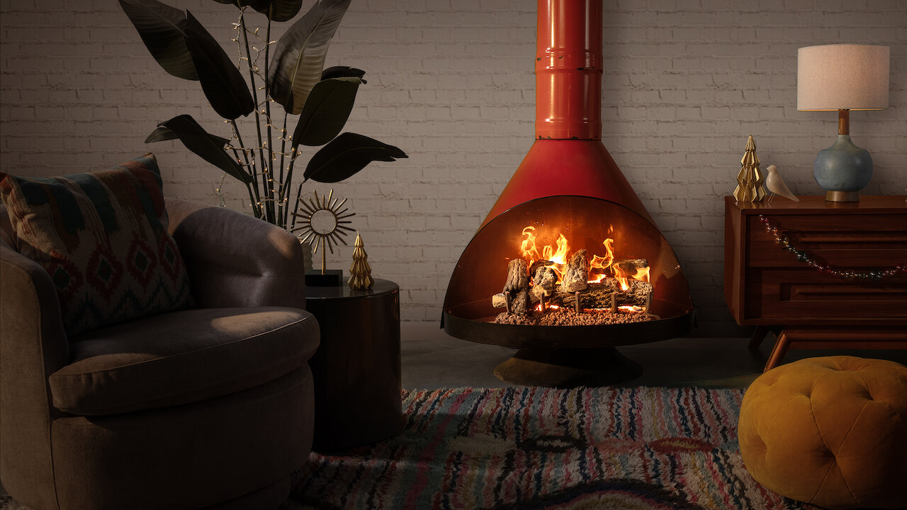 全国送料込❣️飛騨製家具レトロモダンfireテレビYouTube.Netflix他 Watch Mid-Century Modern Fireplace | Netflix Official Site