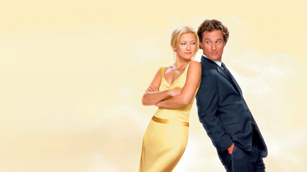 Kate Hudson e Matthew McConaughey de costas um para o outro no pôster de Como Perder um Homem em 10 Dias